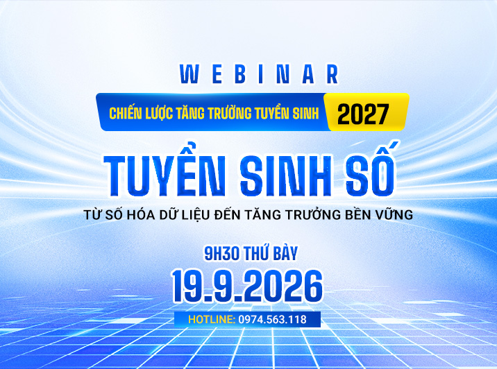 Webinar TUYỂN SINH SỐ - 9h30 Thứ Bảy 19/09/2026